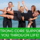 a banner of group of women carrying a man on their arms in front of a beach
